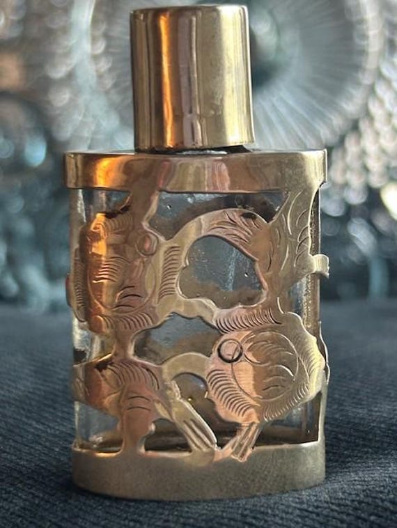 Antique Sterling Overlay Petite Perfume Bottle