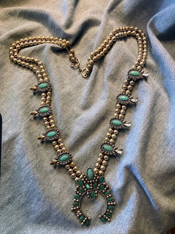 Squash Blossom Necklace C.1950 s Made by Sancrest of Sanford and