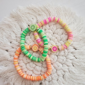 Clay fruit bracelet