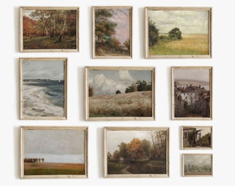 10 Vintage Wall Art Set, French Country Gallery Wall Art Set, Vintage Wall Art Decor, Printable Vintage Wall Art, French Vintage Prints