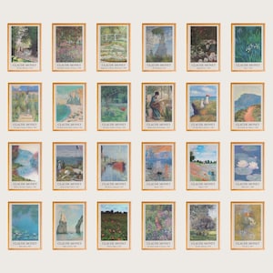 24 Claude Monet Prints Set, Monet Printable Art, Monet Print Wall Art, Monet Vintage Prints, Monet Museum Prints, Monet Prints Victorian
