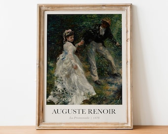 Pierre-auguste Renoir : La Promenade (1870) - Giclee Fine Art
