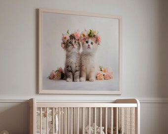 Art mural de chaton, impression de chat de bébé, impression de mur de chaton, impressions d’animaux de bébé, art numérique de chaton, art de mur d’animal de bébé, pépinière d’impressions d’animaux de bébé