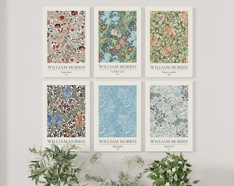 Set of 6 William Morris Prints, William Morris Poster, Prints Wall Art William Morris Decor, William Morris Printable Art William Morris art