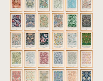 32 Impresiones de William Morris, Impresión digital de William Morris, Imprimible de William Morris, Cartel de William Morris, Impresiones digitales de William Morris