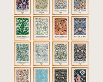 Set of 16 William Morris Prints: 16 Stunning Prints Inspired by the Arts and Crafts Movement | William Morris Printable Poster