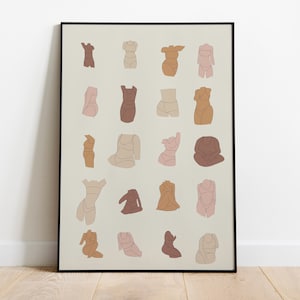 Feminist Female Body Print, Feminist Art Print, Body Positive Art, Famale Body Print, All Bodies Are Good, Body Positivity, Bathroom Decor