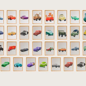 31 Cars Movie Poster Prints Bundle, Cars Movie Prints, Cars Movie Nursery, Cars Movie Art, Cars Movie Wall Art, Stampa Lightning McQueen