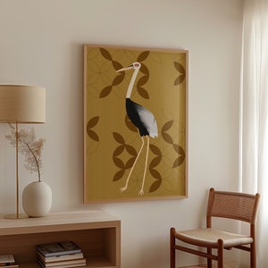Japanese Cranes Print, Asian Wall Art, Crane Art Print, Crane digital print, Crane Birds Print, Crane Bird Poster, Crane Wall Art