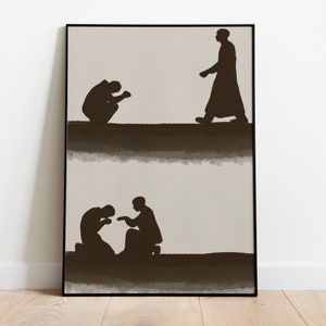 Parable of the Prodigal Son Print, Biblical Art Print, Luke 15:11-32, Jesus Art, Prodigal Son Art, Prodigal Son Poster, Prodigal Son Print