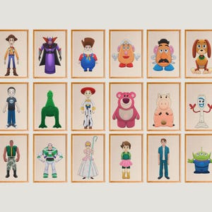18 Inspirational Toy Story Wall Art Bundle, Toy Story Nursery, Toy Story Prints, Toy Story Printable, digital nursery art, nursery wall art