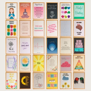 30 Mental Health Posters Bundle, Mental Health Wall Art, mental health arts, Mental Health Chart, Therapy Office Decor, Psychology Art Print