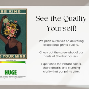 Be Kind To Your Mind Vintage Poster, Lose Your Mind Print, Retro Poster Druck, Musik Retro Poster, Vintage Print, Positivität Poster Bild 5