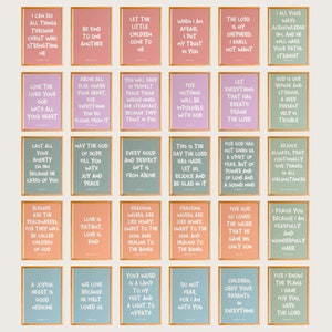 30 Kids Bible Verse Poster Set, Christian Education Printable, Children Bible Verse Art, Christian Toddler Art Christian Children Room Decor