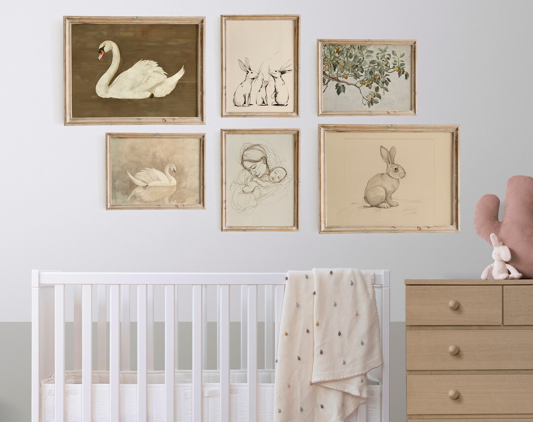 Vintage Nursery Gallery Wall Set, Vintage Nursery Art, Vintage Kids ...