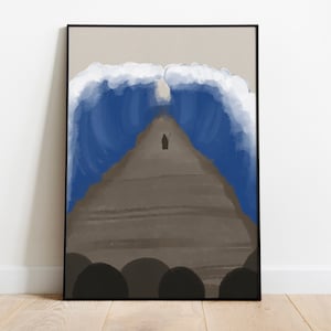 Moses Parting the Red Sea Biblical Art Print, Religious Art, Christian Art, Faith Art, Crossing the Red Sea, Jesus Art, Bible Wall Art