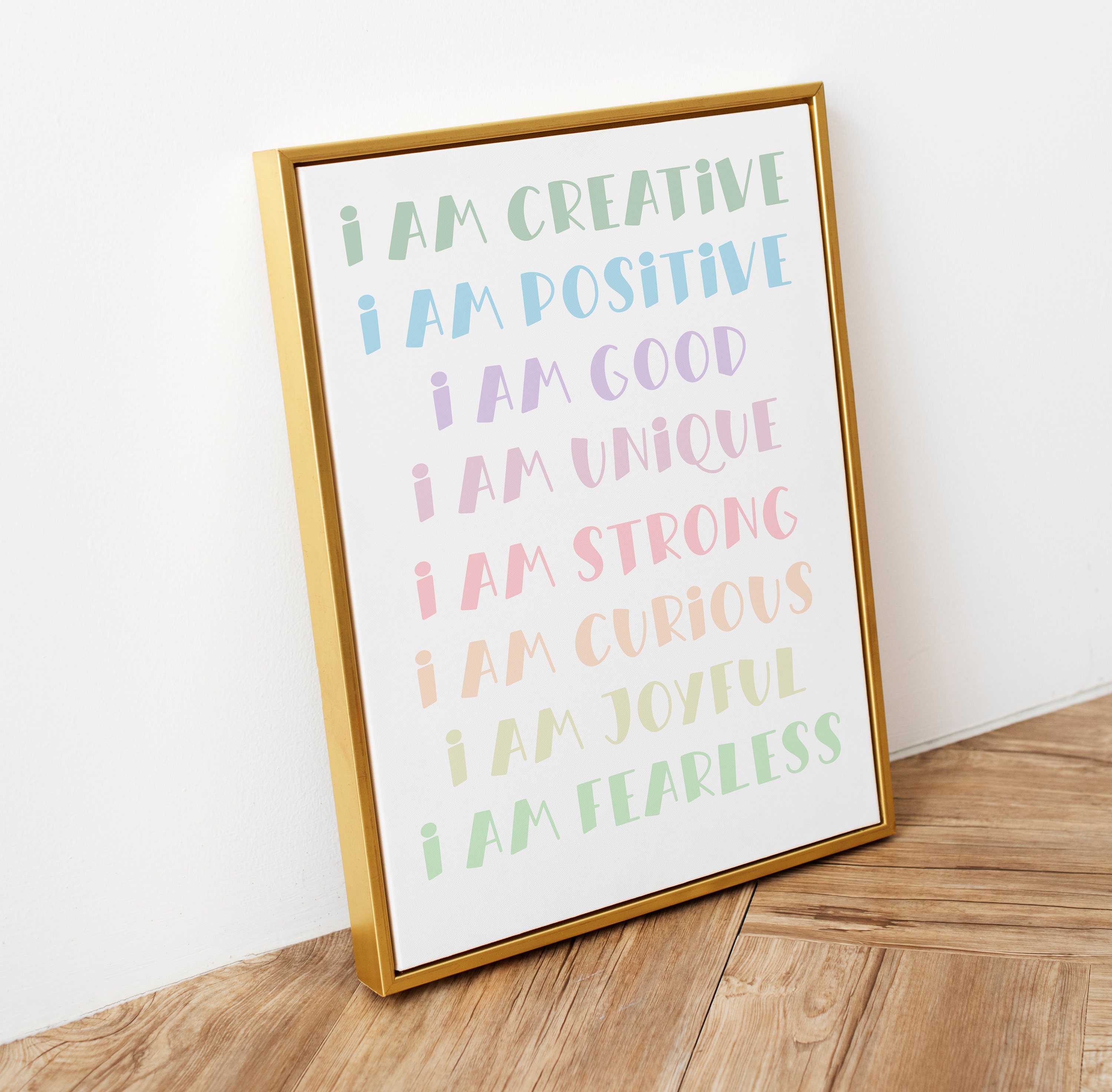 Affirmations Wall Art for Kids, Inspirational Wall Art, Nursery Decor ...