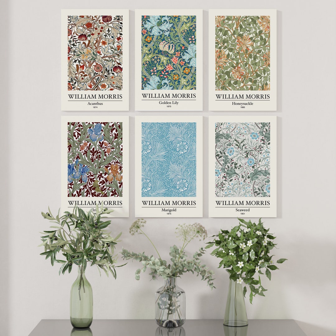 Set of 6 William Morris Prints, William Morris Poster, Prints Wall Art ...