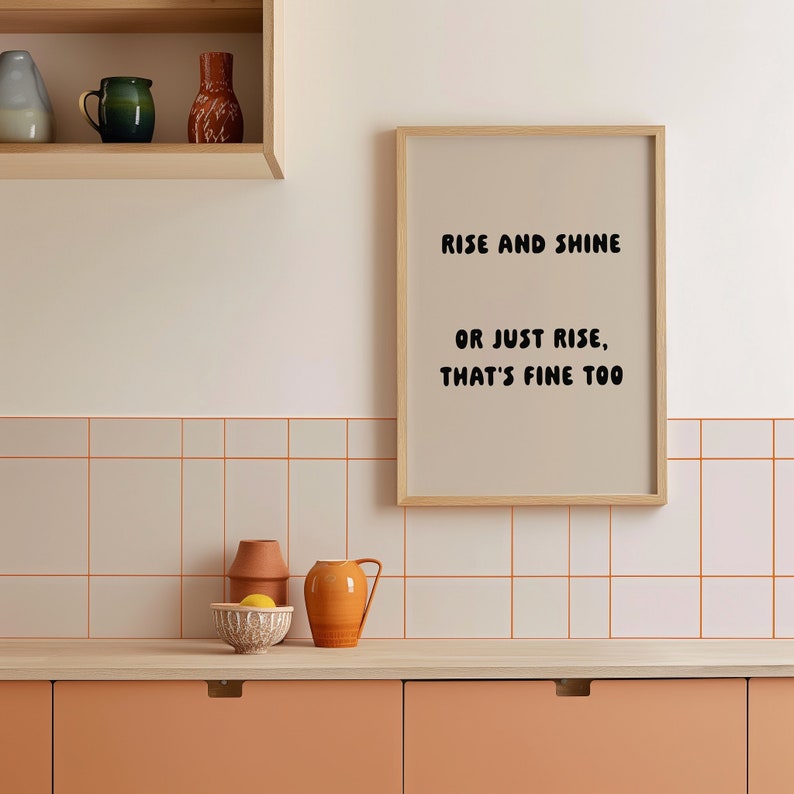 Good morning print, Typography Poster, funny quote print, Funny wall art decor, Funny Home Wall Art, funny Wall Art, good morning art image 2