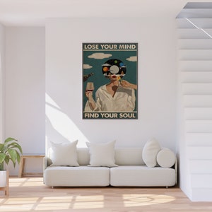 Lose Your Mind Find Your Soul Vintage Poster, Lose Your Mind Print, Vintage Music-Inspired Wall Art, Retro Poster Print, Music Retro Poster image 3