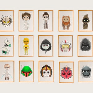 15 Baby Star Wars Nursery Prints Set, star wars nursery decor, star wars nursery art, starwars nursery, star wars nursery wall art