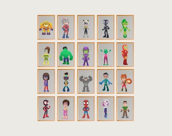 Spidey and Friends Poster Set: Superhero Nursery Art (Digital Download)