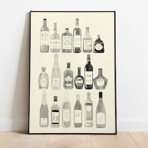 Printable Bar Wall Art, Bar Decor Wall Art, Bar Cart Drink Art, Bar Cart Decor Print, Bar Cart Wall Art Print, Bar Cart Digital Art