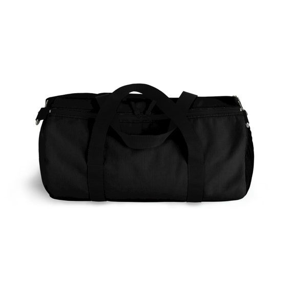 Plain black duffle bag sales