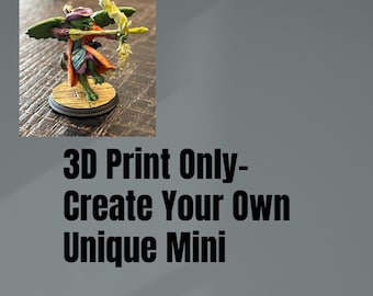 Custom 3D Printed Miniature Figurine: TTRPG Gaming Character (STL File)