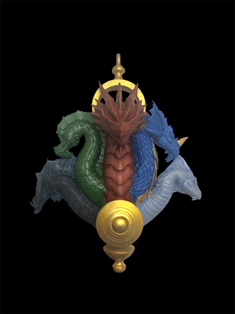 Tiamat Pendant Necklace: DND Dragon Queen Cosplay Jewelry afbeelding 3