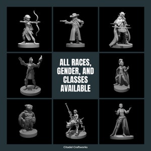 Customizable Miniature Characters for TTRPG - Choose Your Class for DND ...