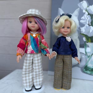 Outfit, pants, blouse, hat for Paola Reina Las Amigas 13 inch 32-33 cm BJD 1/6