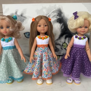 Flowers summer dress for Paola Reina Las Amigas 13 inch 32-33 cm BJD 1/6