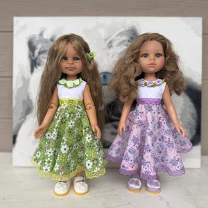 Flowers summer dress for Paola Reina Las Amigas 13 inch 32-33 cm BJD 1/6