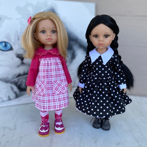 Robe tenue mercredi Addams et Enid pour Paola Reina Las Amigas 13 pouces 32-33 cm BJD 1/6