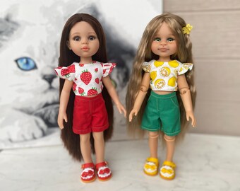 Summer outfit shorts t-shirts for Paola Reina Las Amigas 13 inch 32-33 cm BJD 1/6