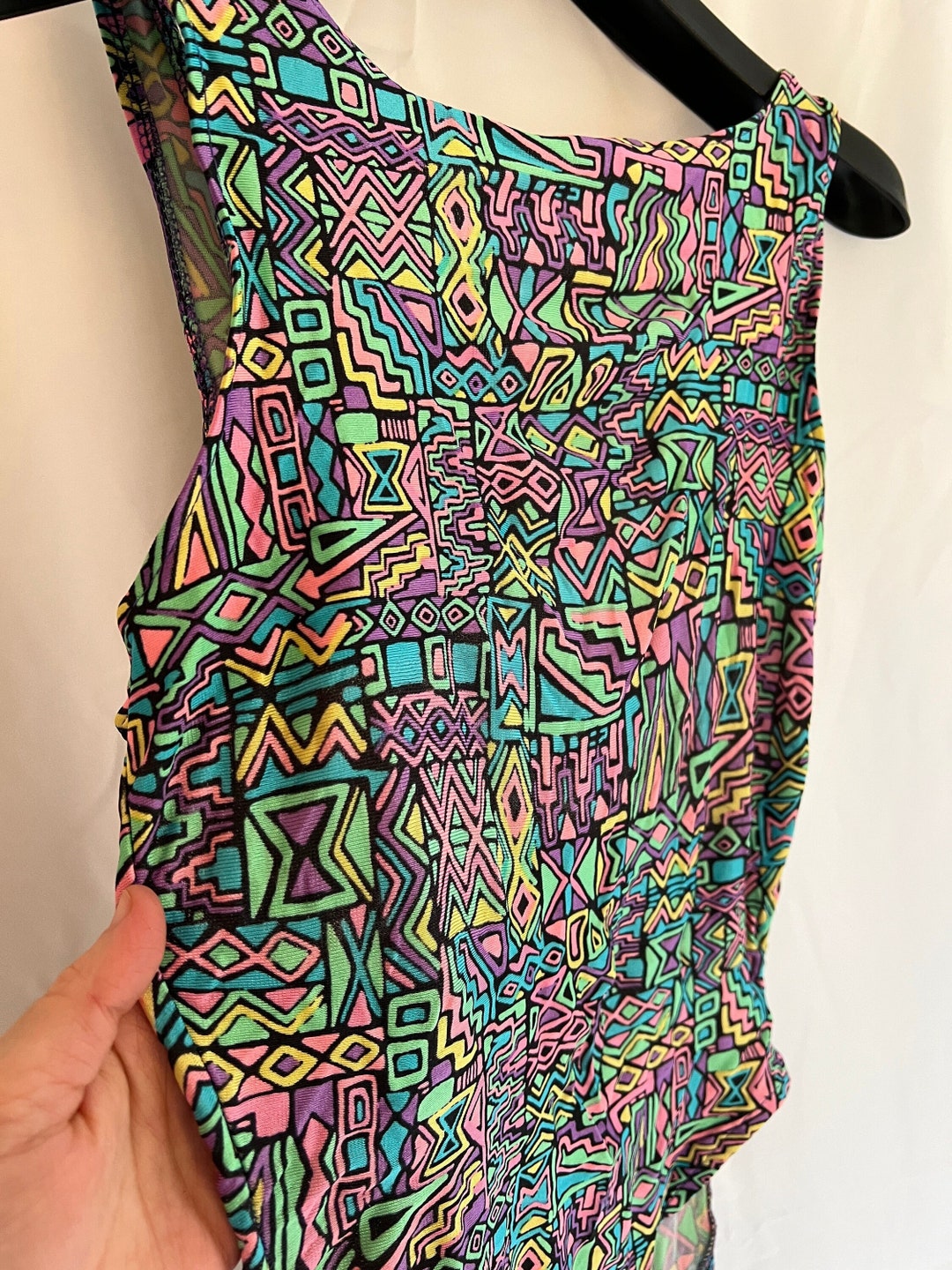 Vintage 80s NEON Thin Jazzercise Leotard Bodysuit High Cut Etsy