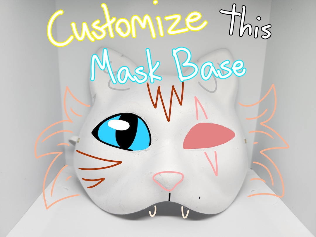 Therian Mask Commission - One Eyed Cat Mask Base (read Desc!) - Etsy ...