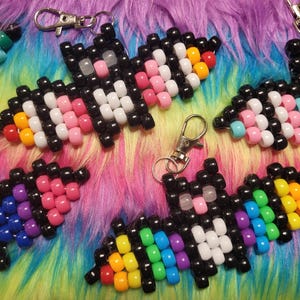 Pride Kandi Bat Keychains With Glow in the Dark and UV Reactive Eyes | LGBTQ+ Keychains
