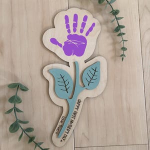 Handprint Flowers First Mother’s Day Gift, Baby Hand Prints, Children’s gifts, Mom, Mum, Mummy, Nanny, Nana, Granny, Grandma, Mama, Keepsake