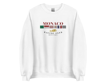 Monaco Racing Club Sweatshirt, Monaco Sweatshirt, Vintage, Monaco Sweatshirt, Racing Sweatshirt, Car Sweatshirt, Motorsport Apparel