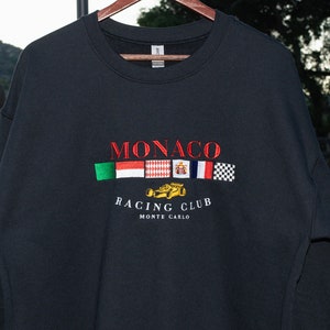 Monaco Racing Club Sweatshirt,  Monaco Sweatshirt, Vintage, Monaco Sweatshirt, Racing Sweatshirt, Car Sweatshirt, Motorsport Apparel