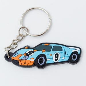 Ford GT keychain, car keychain, race cars, keychains, racing gifts, motorsport, F1, Formula 1