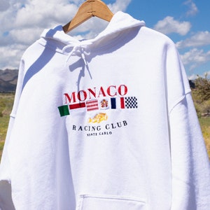 Monaco Racing Club Monte Carlo Hoodie, Monaco Hoodie, Monaco Sweatshirt, Racing Sweatshirt, Car Sweatshirt, Grand Prix, Motorsport Apparel