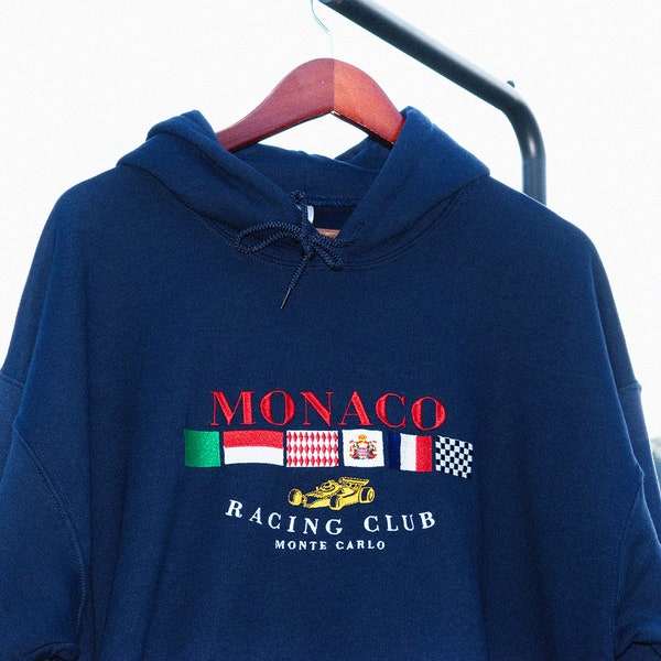 Monaco Racing Club Monte Carlo Hoodie, Monaco Sweatshirt, Monaco Hoodie, Racing Sweatshirt, Auto Sweatshirt, Grandprix, Motorsportbekleidung