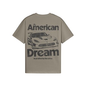 La camiseta del sueño americano, la camiseta Dodge Viper, la camisa del coche, la camisa de carreras, el coche de carreras, América Camel