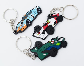 Vintage Race Car Keychains (3 pack), Mclaren, Ford, Formula 1, F1 keychains, motorsport, race car keychain