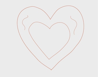 Motivo a punzone “Motivo B - B” – Design moderno a linee con cuore • Caldo e minimalista • Download PDF