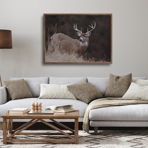 Rustic Deer Poster, Whitetail Deer Wall Art, Gift for Hunter, Midwest ...