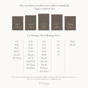 May include: A chart showing different aspect ratios for digital images and corresponding print sizes in inches and centimeters. The chart includes ratios like 4x5, 3x4, 2x3, 5x7, and 11x14. The print sizes range from 4x5 inches to 45x60 centimeters.
